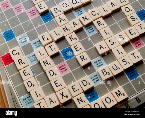 Scrabble Letters Spelling Financial Doom Stock Photo Alamy