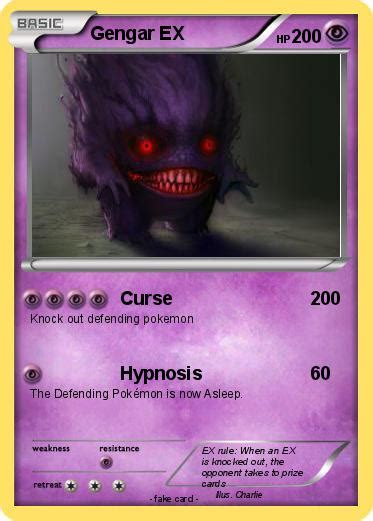 It was first used in allister's gym battle against henry, but was defeated by his gunbain after its gigantamax wore off. Pokémon Gengar EX 22 22 - Curse - My Pokemon Card