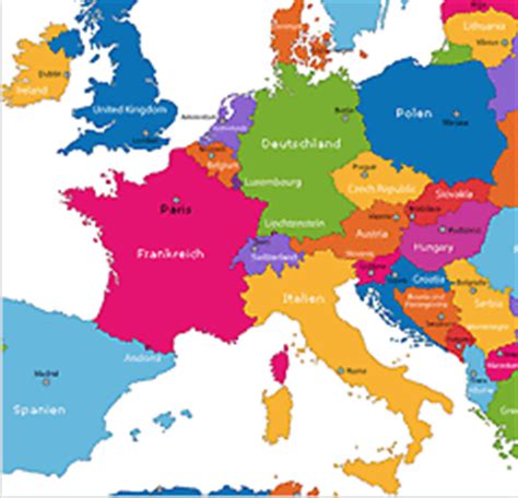 Die länder in europa auf der europakarte. Europakarte - selzey