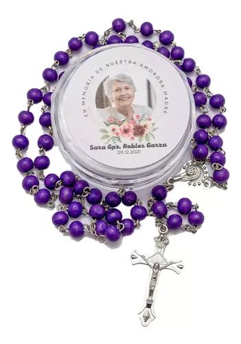 Docenas Recuerdo Aniversario Luctuoso Personalizado Rosari Env O Gratis