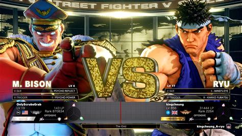 Street Fighter 5 Onlyscrubsgrab Mbison Vs Kingcheung Ryu Youtube