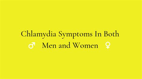 Chlamydia Symptoms In Both Men And Women Pharmacist Diary