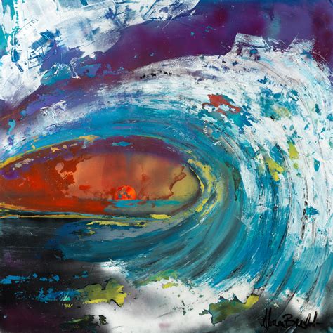 Haze Wave Painting By Adam Brett Adam Brett Surf Art