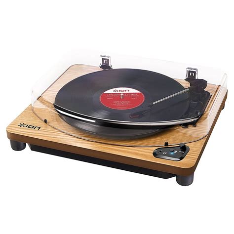 Ion Audio Air Lp Bluetooth Turntable With Usb Conversion Wood At