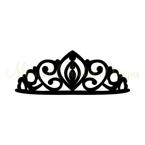 Tiara Outline Clipart Clipart Suggest Crown Clip Art Silhouette