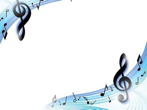 Musical Thoughts Powerpoint Templates Black Blue Music Free Ppt
