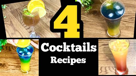 4 Refreshing Cocktails Quick And Easy Iftar Drinks Ramadan Special Healthy Sharbat Youtube