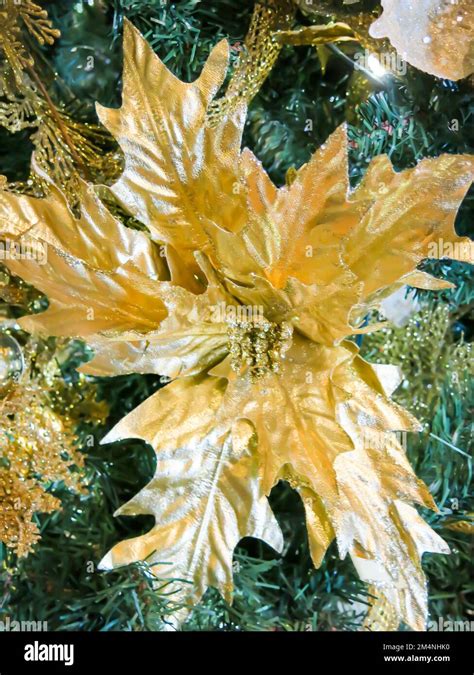 Extreme Close Up Of Christmas Tree Decorations Stock Photo Alamy