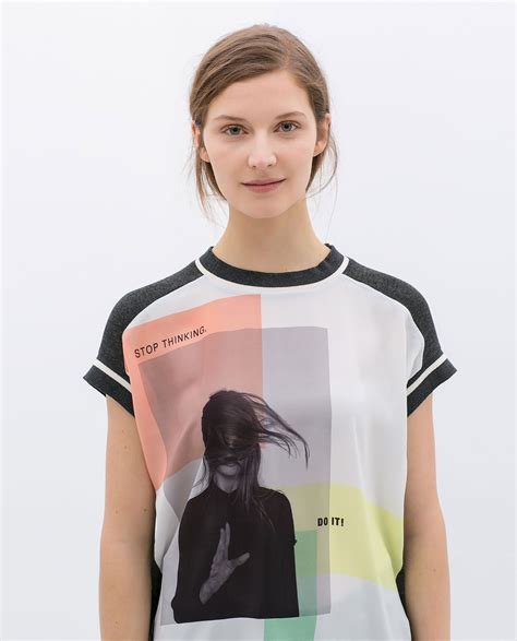 ZARA WOMAN PRINTED T SHIRT T Shirts Prints