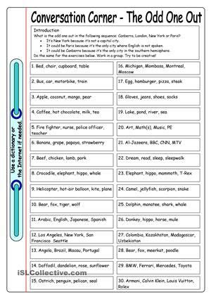 This section gives you help and advice for different types of speaking tests and exams. This speaking and creative thinking worksheet contains 30 ...
