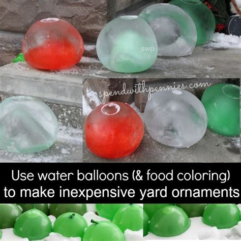 Frozen Water Balloon Yard Ornaments Frozen Water Balloons Yard