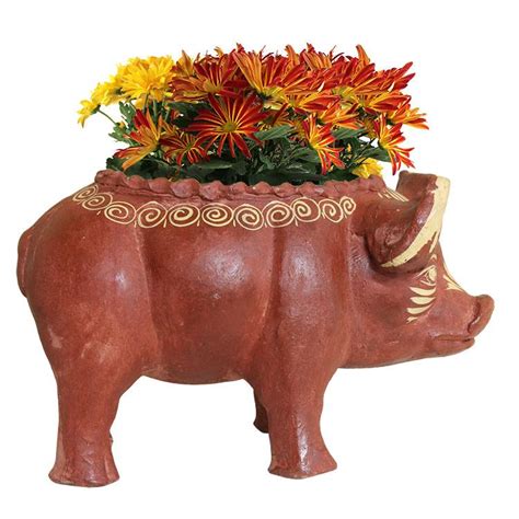 Rustic Planters Collection Red Pig Planter Cbp011