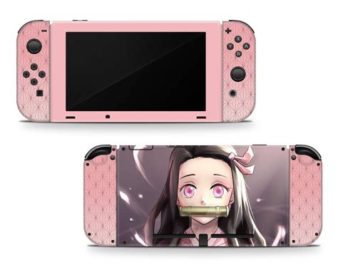 Demon Slayer Nintendo Switch Case Pink Nezuko Switch Skins Wrapime