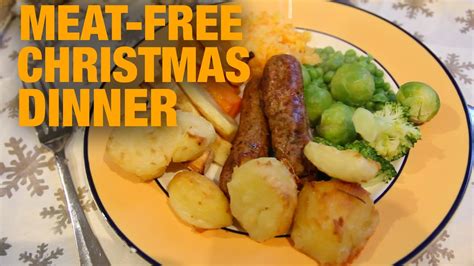The dinner table is decorated with a christmas cracker for each person and sometimes flowers and candles. Meat-Free Christmas Dinner - YouTube
