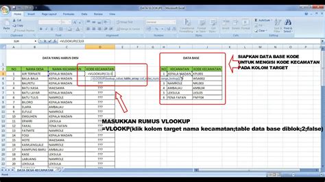 Excel Menggunakan Rumus Vlookup Youtube