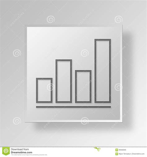 3d Bar Chart Icon Business Concept Stock Illustration Illustration Of