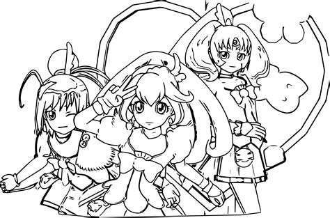 Glitter Force Coloring Page 002 | Wecoloringpage.com