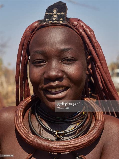 Portrait Of A Himba Woman In Her Traditional Style Opuwo Namibia High