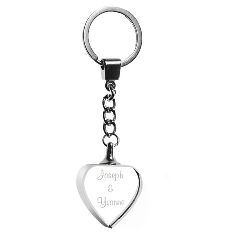 Crystal Heart Personalized Keychain
