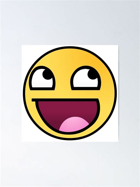 Awesome Face Emoji Poster For Sale By Edleon Redbubble
