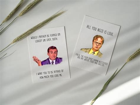 Dwight Michael Scott Card The Office Valentines Day Card