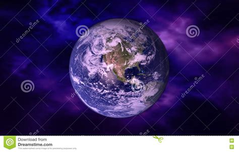 High Resolution Planet Earth View The World Globe From Space In A Star