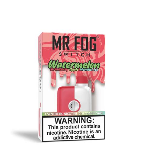 Mr Fog Switch 5500 Puffs Watermelon Strawberry Apple Menthol Ice Mr Fog