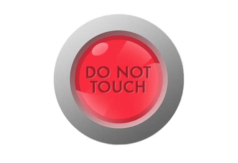 Do Not Touch Red Button Transparent Png Stickpng