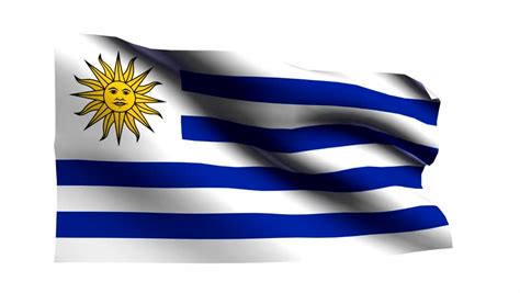 Royalty Free Flag Of Uruguay Waving On White Background 27739975 Stock