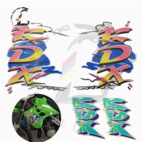 For Kawasaki Kdx125 Kdx 175 200 220sr 250 400 420 450 Decals Fuel Tank