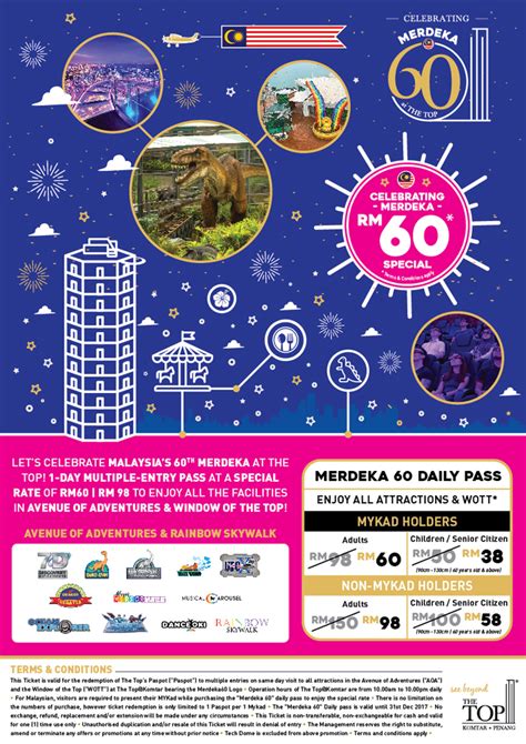 The escape park penang is the perfect getaway from the chaos of the city and enjoy your. The Top Komtar Penang Ticket Price: Adult RM60 (Normal ...