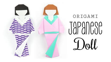 Origami Japanese Doll Tutorial Diy Paper Kawaii Youtube