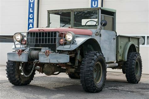 1953 Dodge M37 Power Wagon 4562 Miles Army Green T 245 4 Speed Manual
