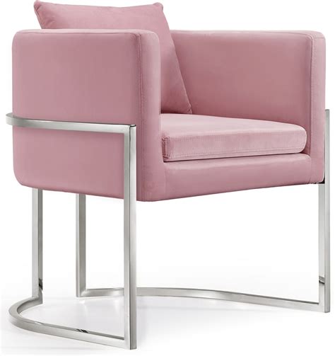 Shop wayfair for all the best pink accent chairs. Finn Modern Plush Pink Velvet Accent Chair with Chrome ...