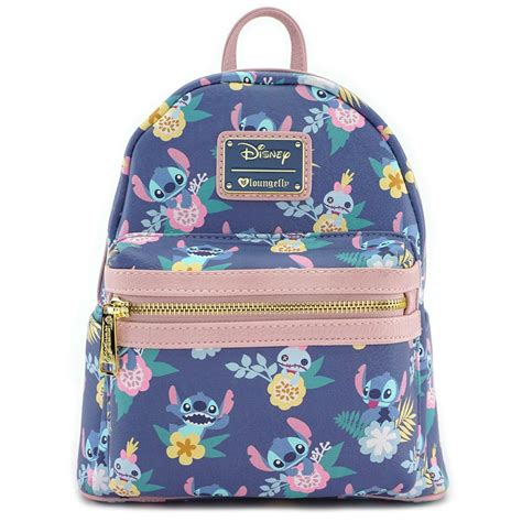 Disney Stitch Floral Mini Backpack Womens At Mighty Ape Nz
