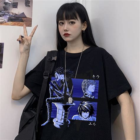 Novelty Death Note Shinigami Ryuk T Shirt Women Short Sleeve Japanese