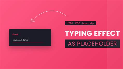 Placeholder Typing Animation Html Css Javascript Tutorial Coding