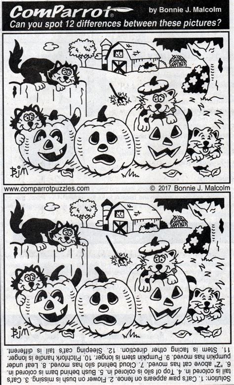 In each case you ll need to be methodical to spot the differences. ComParrot Spot-the-Difference Puzzle ~ LOVE these. | Spot ...