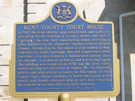 Kent County Court House Historical Plaque