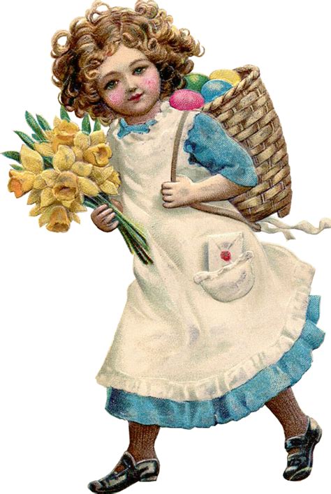 Vintage Easter Girl Scrap ~ Zibi Vintage Scrap | Vintage easter postcards, Vintage easter cards ...