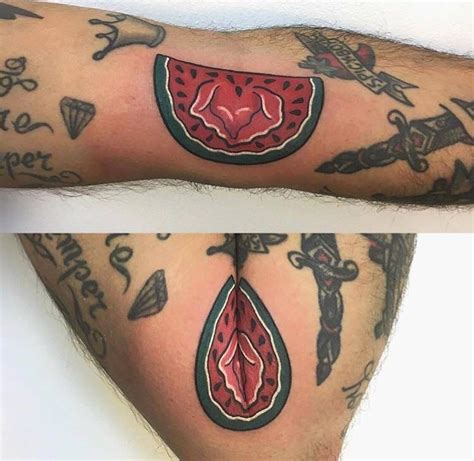 Found This Vaginermelon Tattoo On Instagram R Trashy
