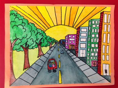One Point Perspective Art Project Grade 4