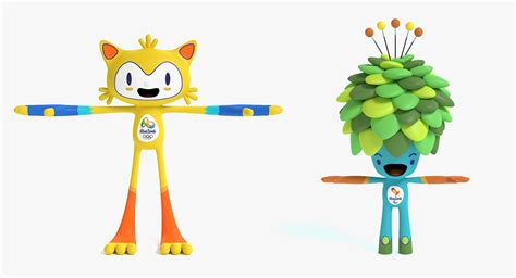 3d 2016 Olympic Mascots Model