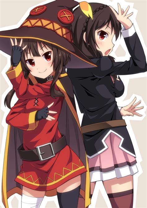 Megumin And Yunyun Kono Subarashii Sekai Ni Shukufuku Wo Drawn By Gotou Jin Danbooru