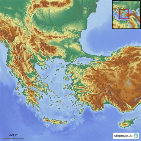 Stepmap Antikes Griechenland Physisch Landkarte F R Griechenland