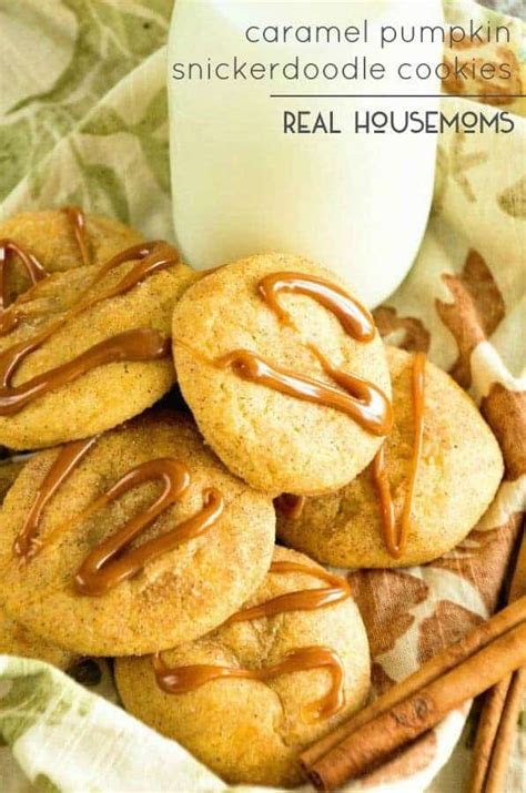 Caramel Pumpkin Snickerdoodle Cookies ⋆ Real Housemoms
