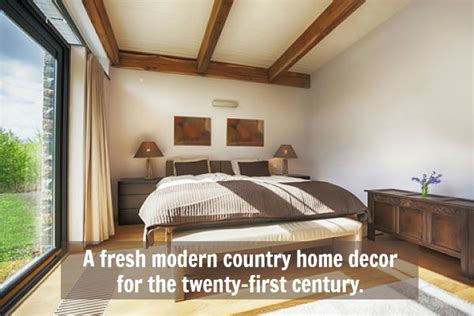 Stepping away from a purely traditional country design style; Modern Country Home Decor - Get That Grounded Feeling