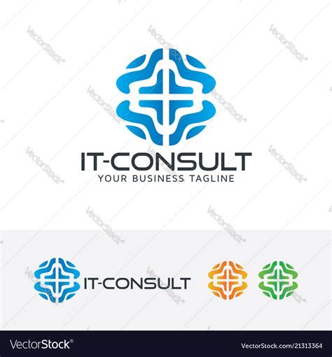 It Consulting Logo Royalty Free Vector Image