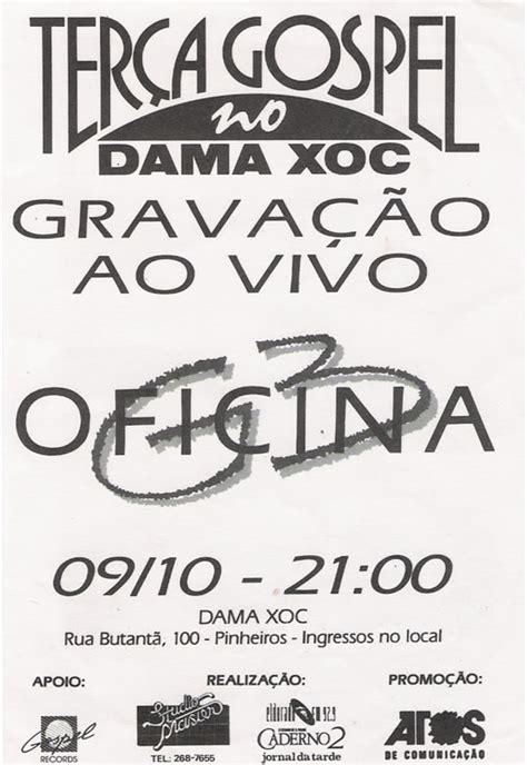 7 years ago 7 years ago. Ao Vivo, disco de estreia da Oficina G3, faz 30 anos ...