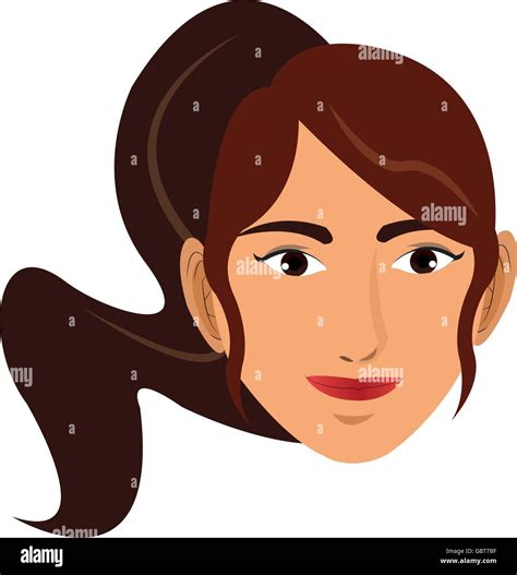 Woman Wearing Sportswear And Ponytail Icon Stock Vector Image And Art Alamy